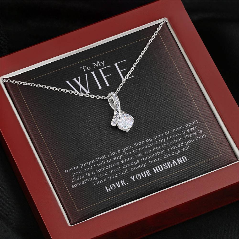 To My Wife - Always Connected By Heart - Alluring Beauty Necklace