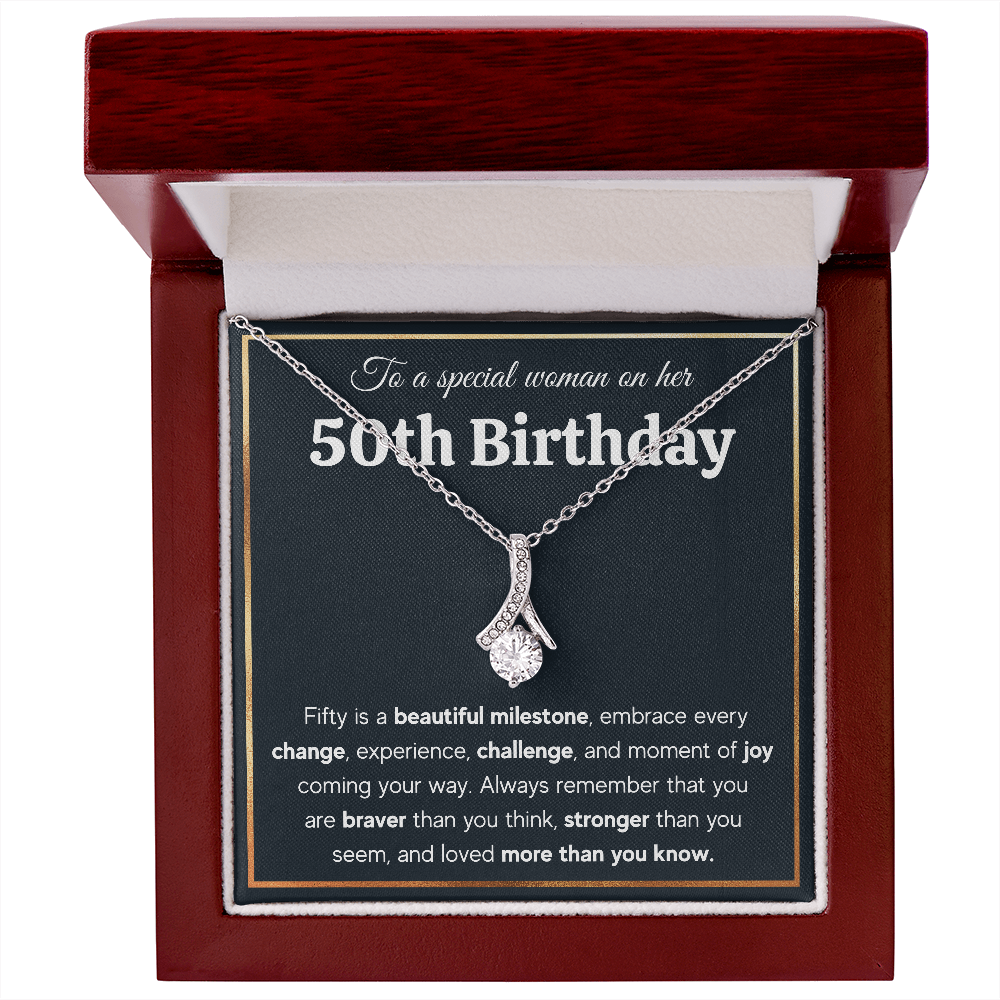 50TH BIRTHDAY MILESTONE ALLURING NECKLACE GIFT SET