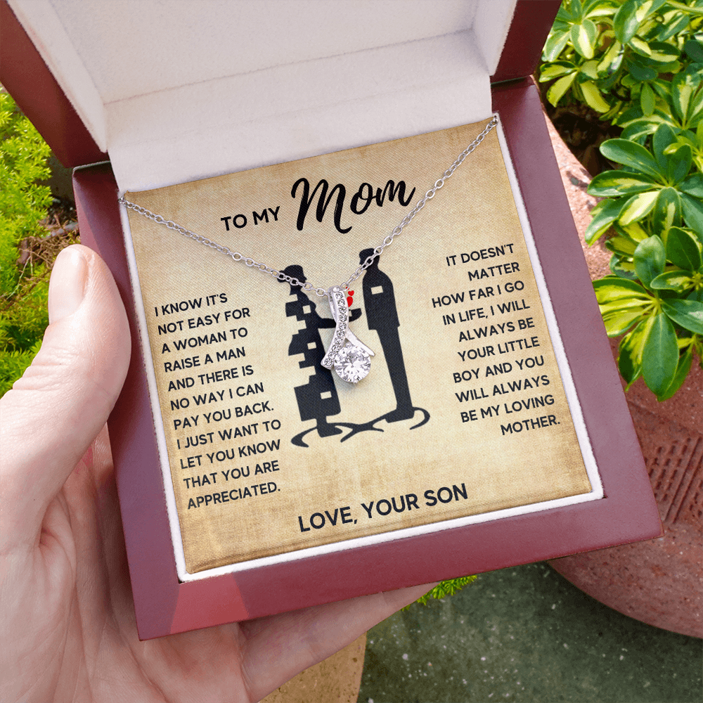 TO MY MOM LITTLE BOY ALLURING NECKLACE GIFT SET