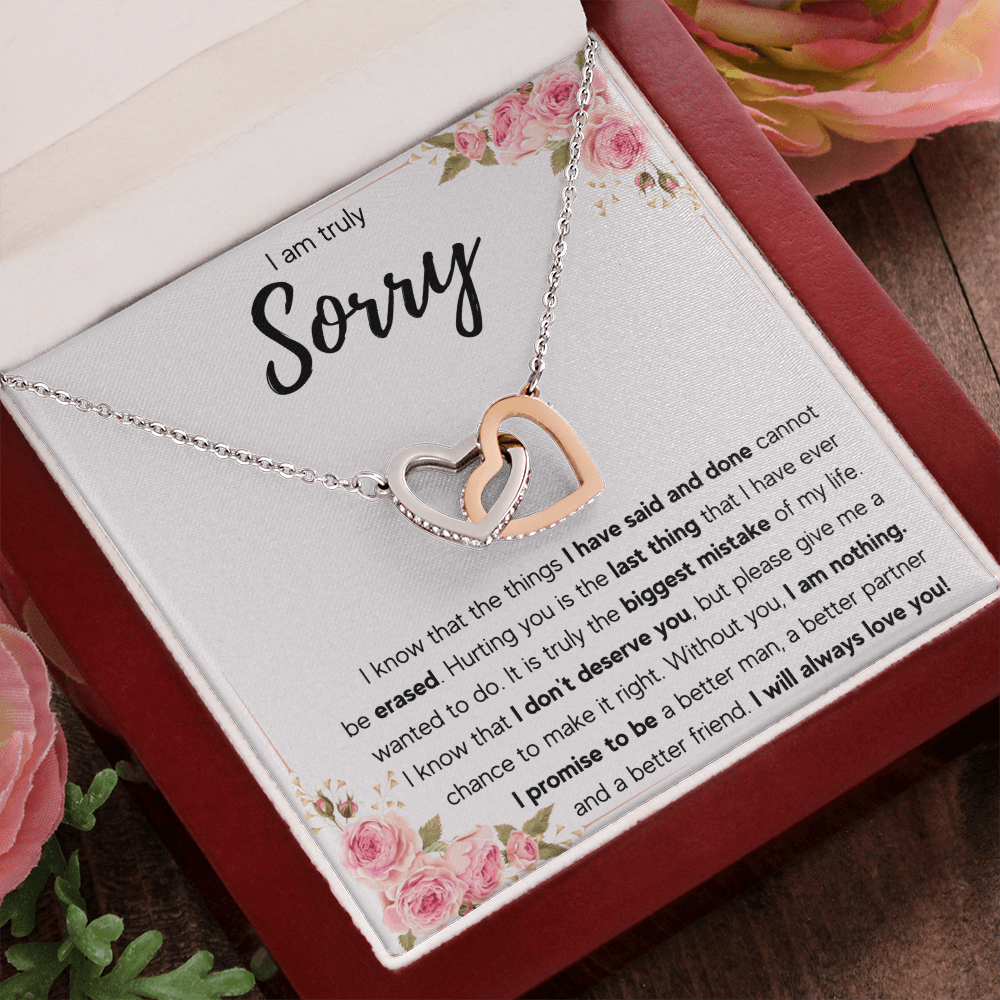 I'M SORRY MISTAKE INTERLOCKING NECKLACE GIFT SET