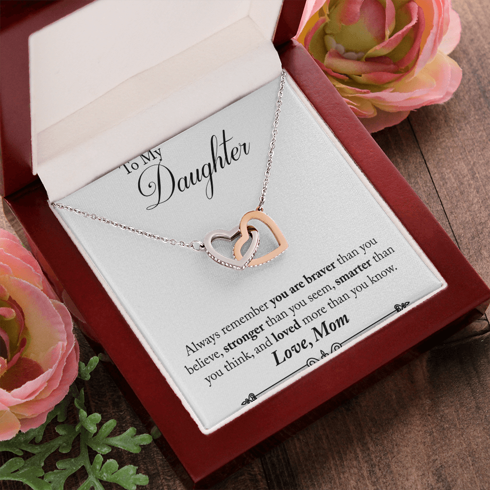 TO MY DAUGHTER BRAVER INTERLOCKING NECKLACE GIFT SET