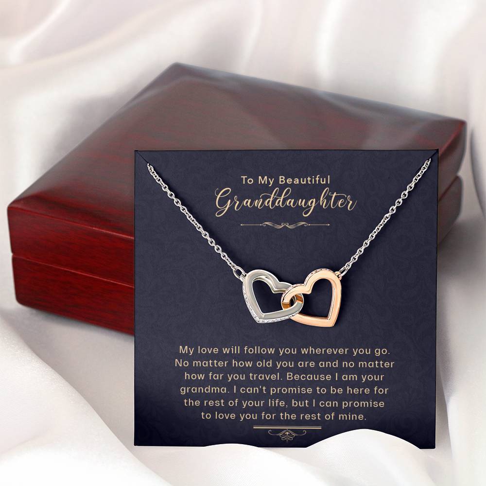To My Granddaughter - No Matter How Far You Travel - Necklace