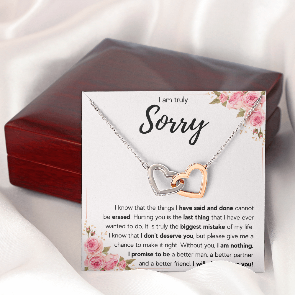 I'M SORRY MISTAKE INTERLOCKING NECKLACE GIFT SET