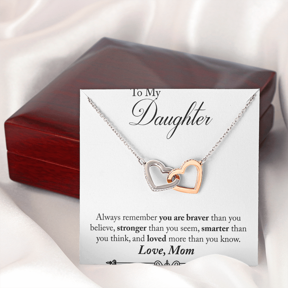 TO MY DAUGHTER BRAVER INTERLOCKING NECKLACE GIFT SET