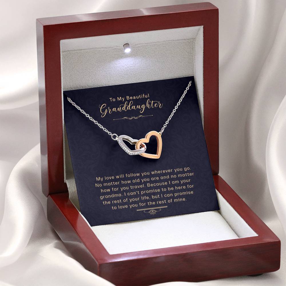 To My Granddaughter - No Matter How Far You Travel - Necklace