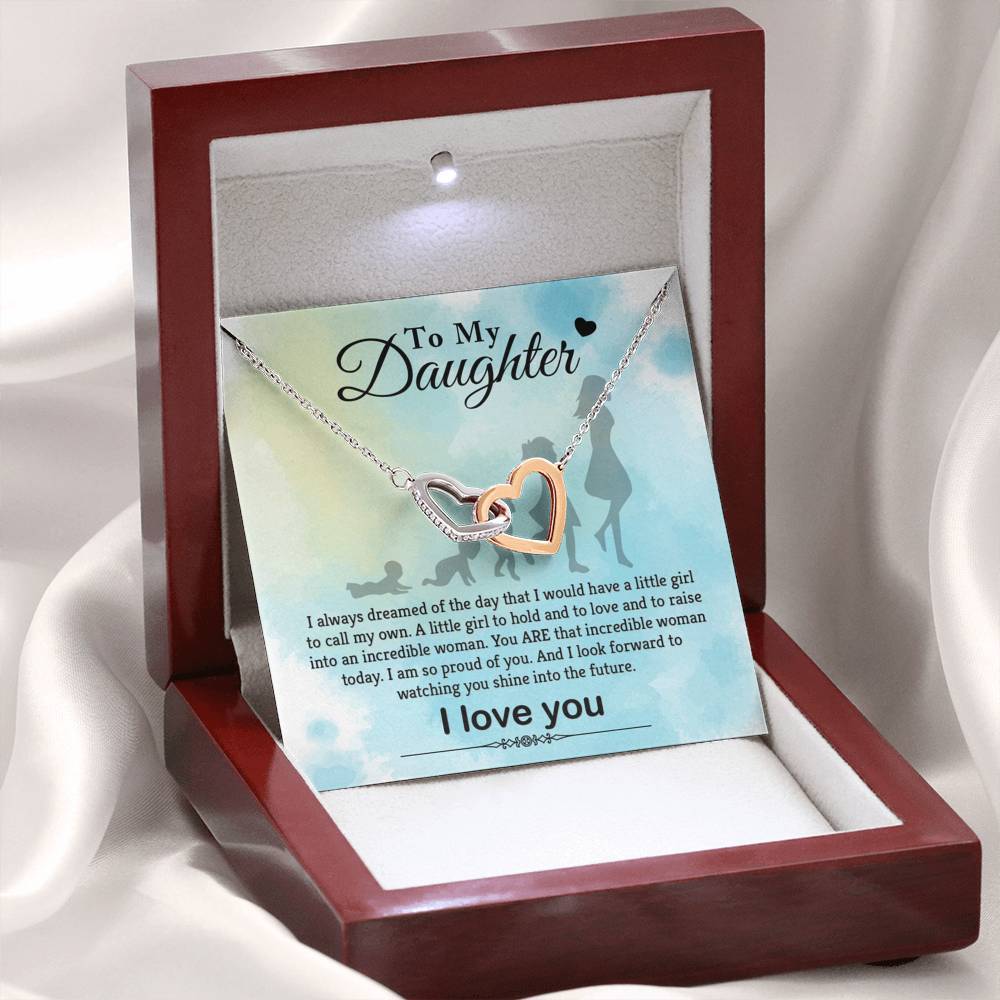 Daughter, I Always Dreamed, Interlocking Hearts Necklace