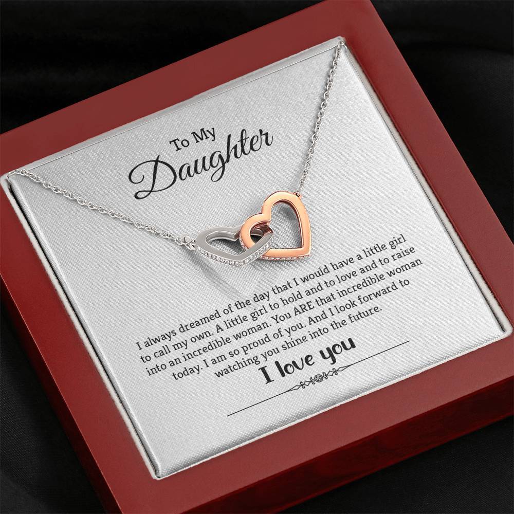 Daughter, I Always Dreamed, Interlocking Hearts Necklace