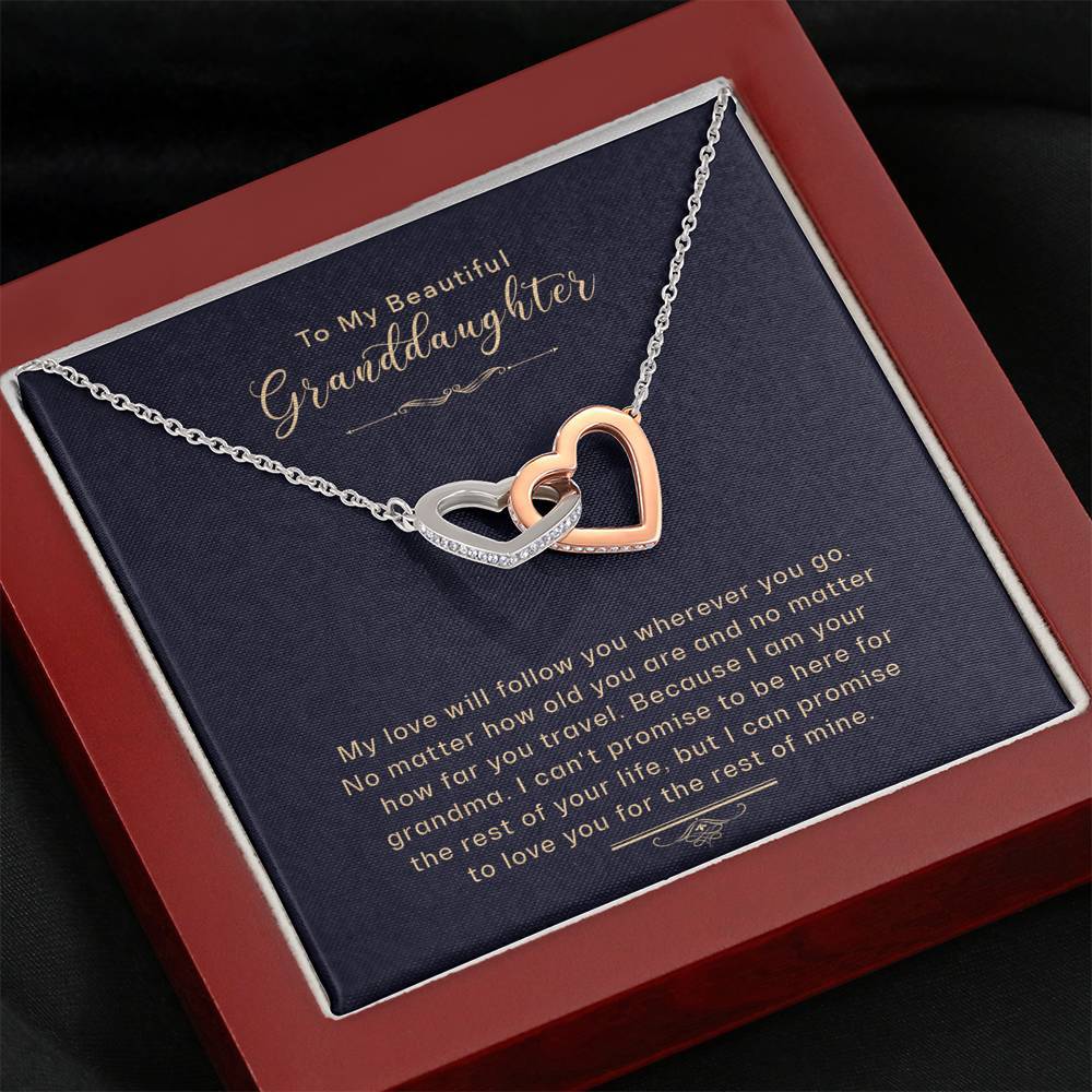 To My Granddaughter - No Matter How Far You Travel - Necklace
