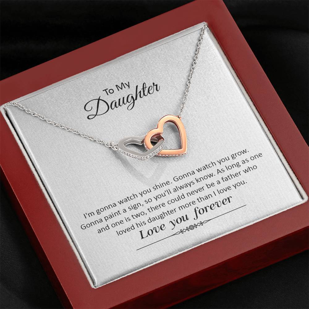 Daughter, I'm Gonna Watch You Shine, Interlocking Hearts Necklace