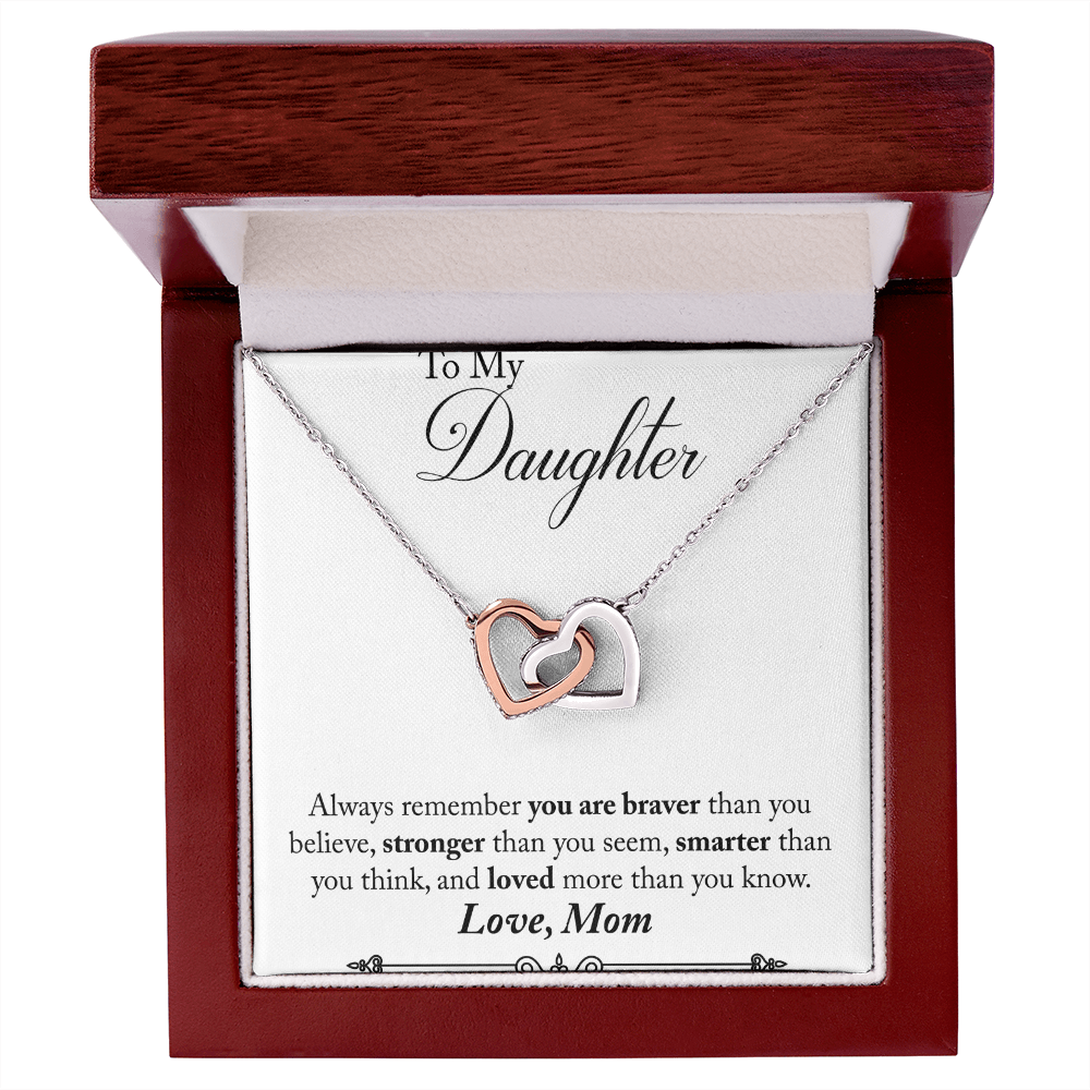 TO MY DAUGHTER BRAVER INTERLOCKING NECKLACE GIFT SET