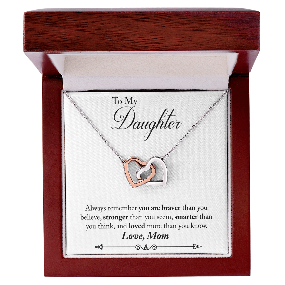 TO MY DAUGHTER BRAVER INTERLOCKING NECKLACE GIFT SET