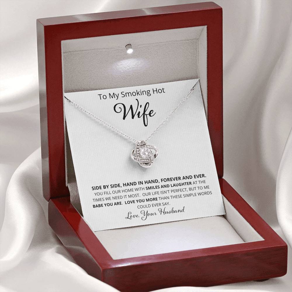 Wife, Side By Side, Love Knot Necklace