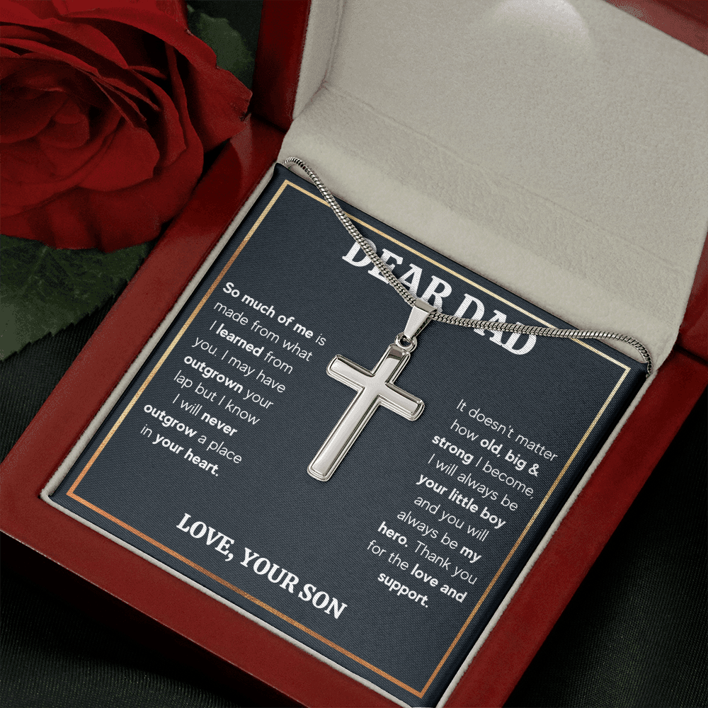 TO MY DAD OUTGROWN CROSS NECKLACE GIFT SET