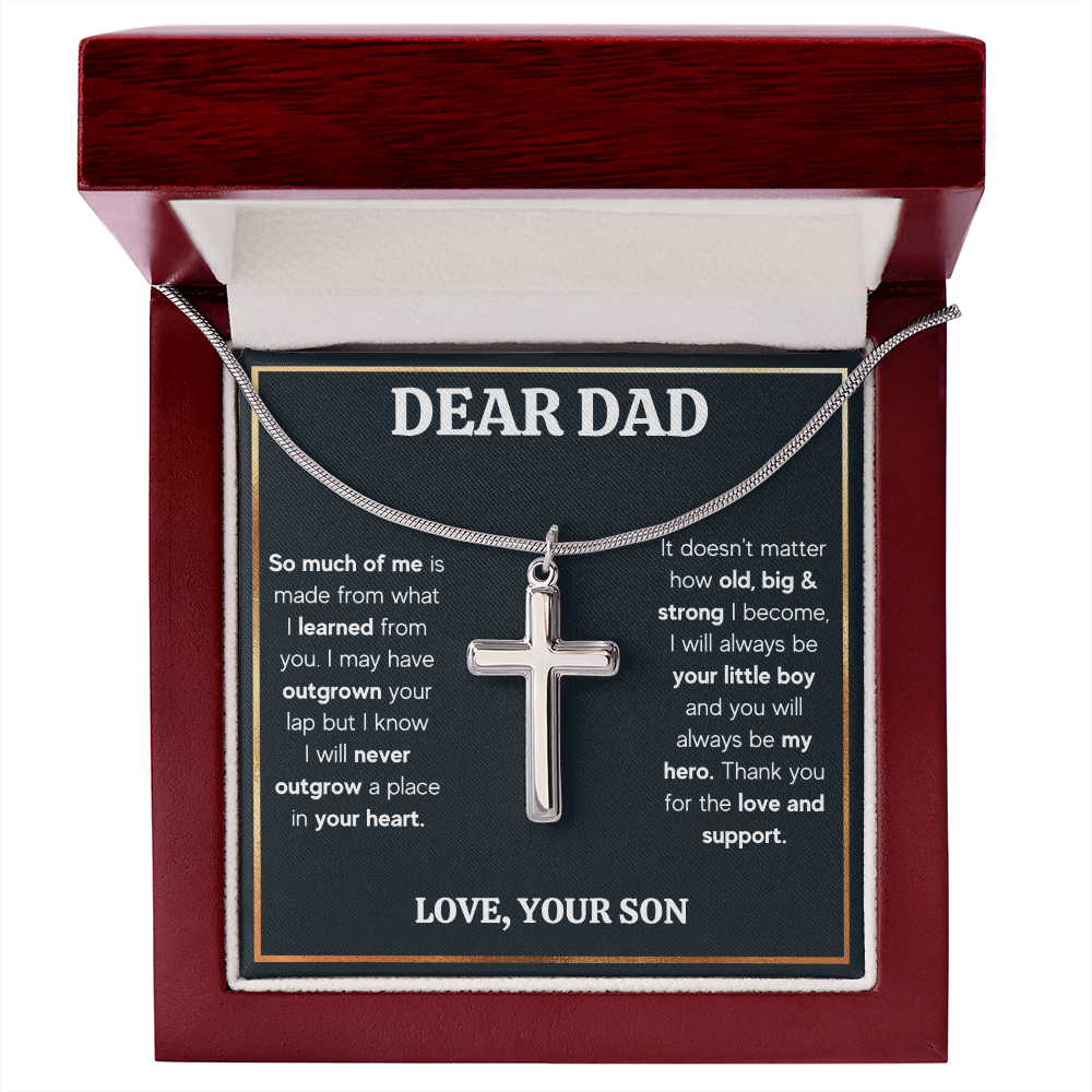 TO MY DAD OUTGROWN CROSS NECKLACE GIFT SET