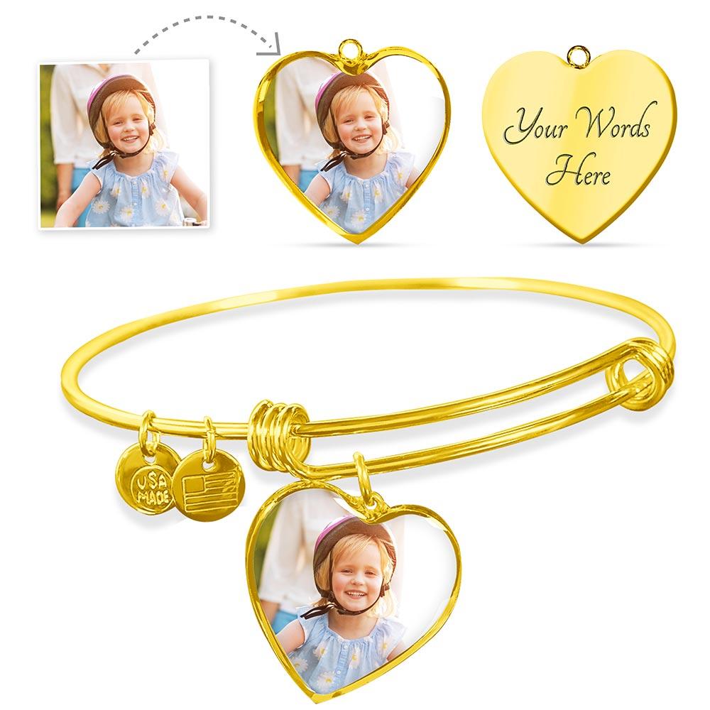 Personalized Heart Bangle | Upload Your Photo!