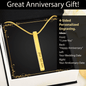 To Wife, Engraved Elegant Stick Necklace