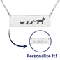 Personalized Mama Cat + 3 Kittens - Necklace