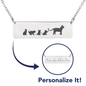 Personalized Mama Cat + 4 Kittens - Necklace