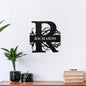 Metal Wall Art, Personalized, Monogram Family Name