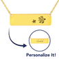 Personalized Mama Turtle + 1 Baby - Necklace