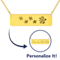 Personalized Mama Turtle + 4 Babies - Necklace