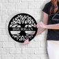 Metal Wall Art, Personalized, Family Name, Round Tree of Life