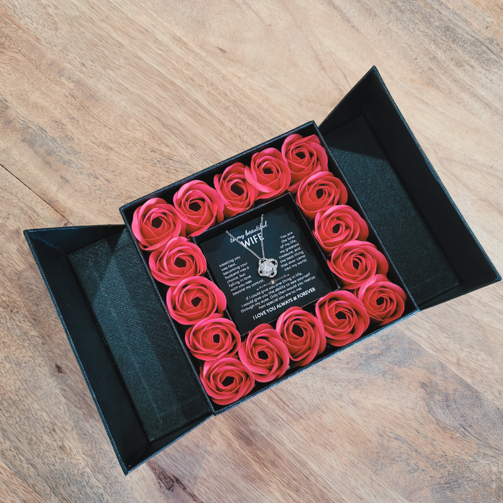 [To my wife] - Large Multi Rose box w/ Message Card
