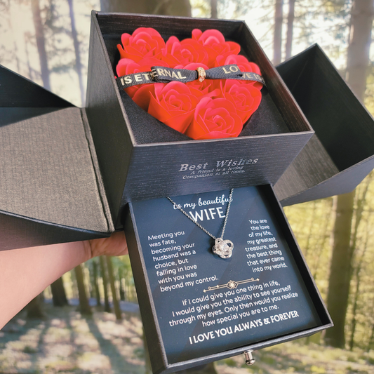 [To my wife] - Rose Heart Box w/ Message Card