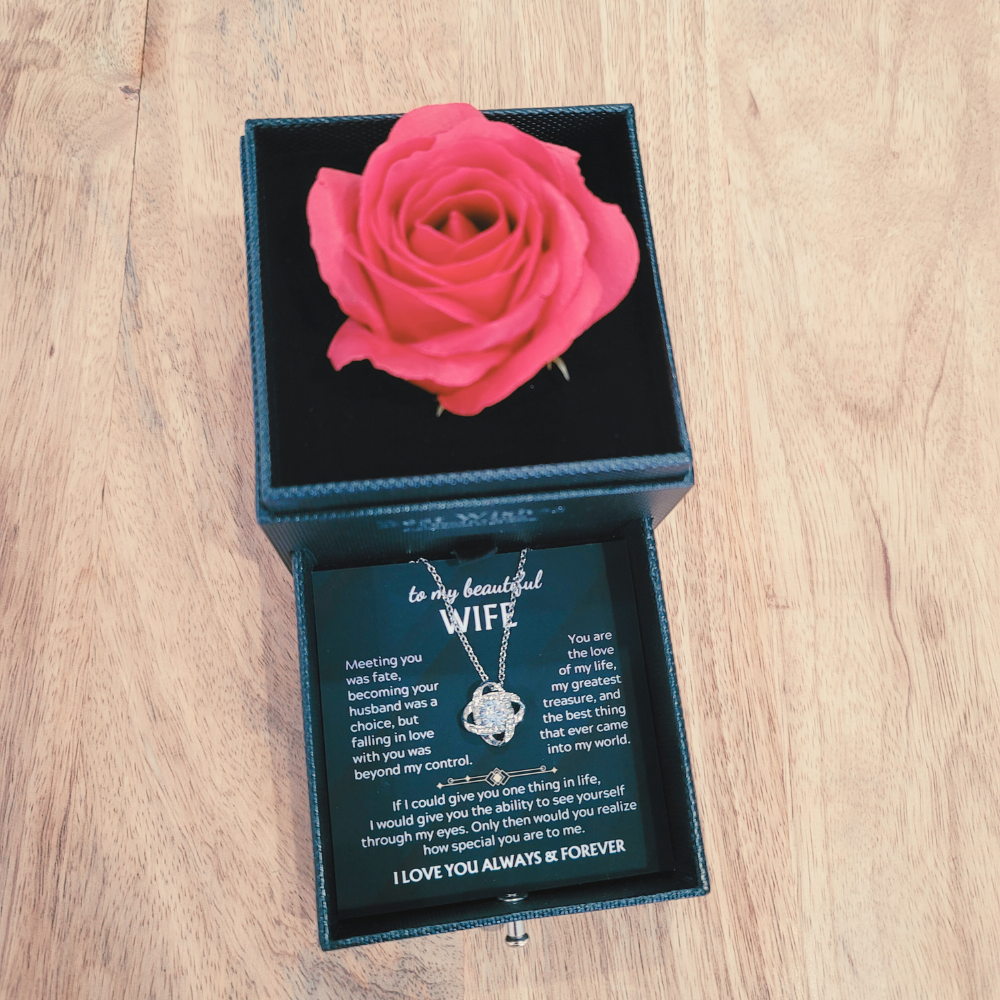 [To my wife] - One Rose, One Love box w/ Romantic Message Card
