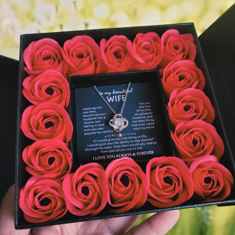 [To my wife] - Large Multi Rose box w/ Message Card