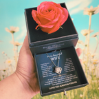 [To my wife] - One Rose, One Love box w/ Romantic Message Card