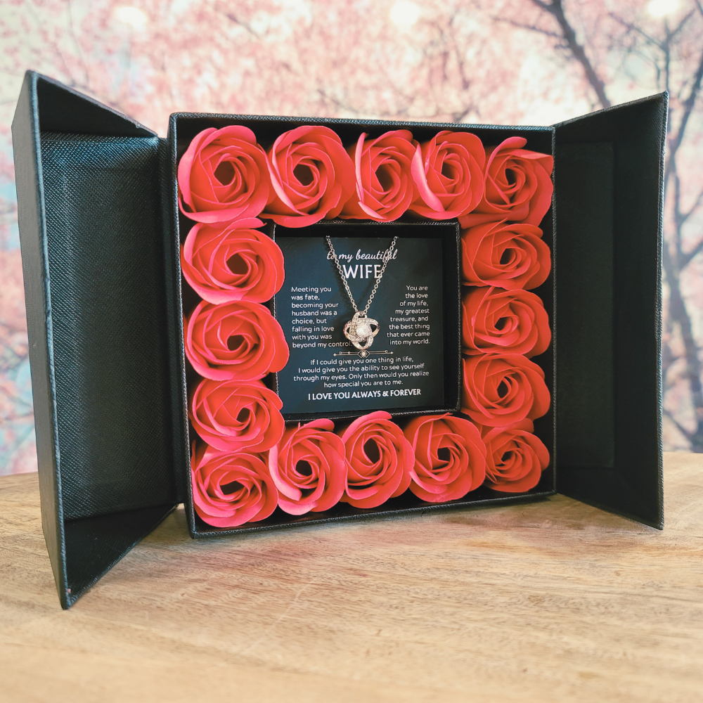 [To my wife] - Large Multi Rose box w/ Message Card