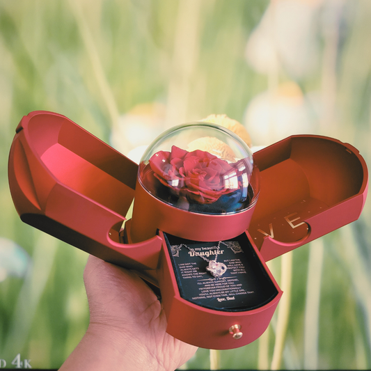[To my daughter] - Romantic Rose Dome with Message Card