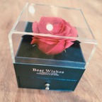 [To my wife] - One Rose, One Love box w/ Romantic Message Card