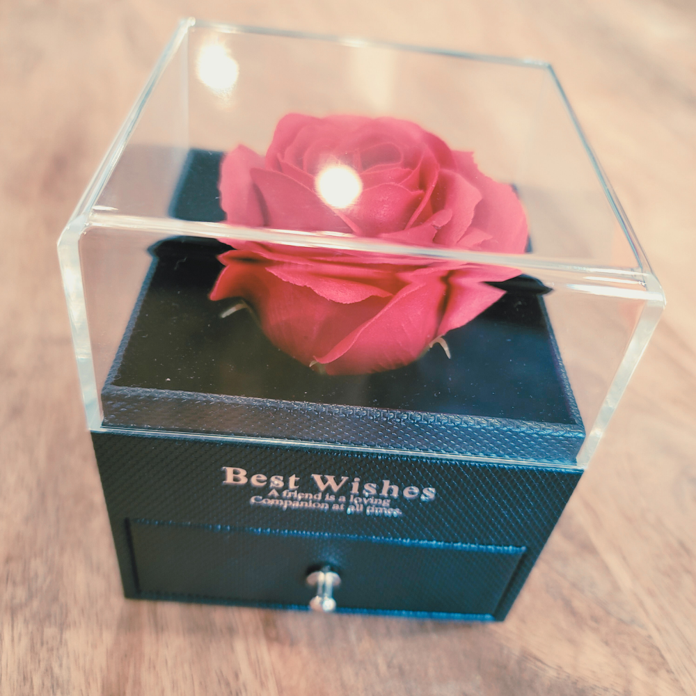 [To my wife] - One Rose, One Love box w/ Romantic Message Card