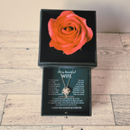 [To my wife] - One Rose, One Love box w/ Romantic Message Card