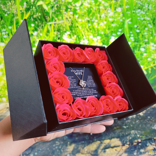[To my wife] - Large Multi Rose box w/ Message Card