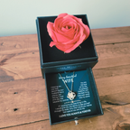 [To my wife] - One Rose, One Love box w/ Romantic Message Card
