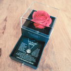 [To my wife] - One Rose, One Love box w/ Romantic Message Card