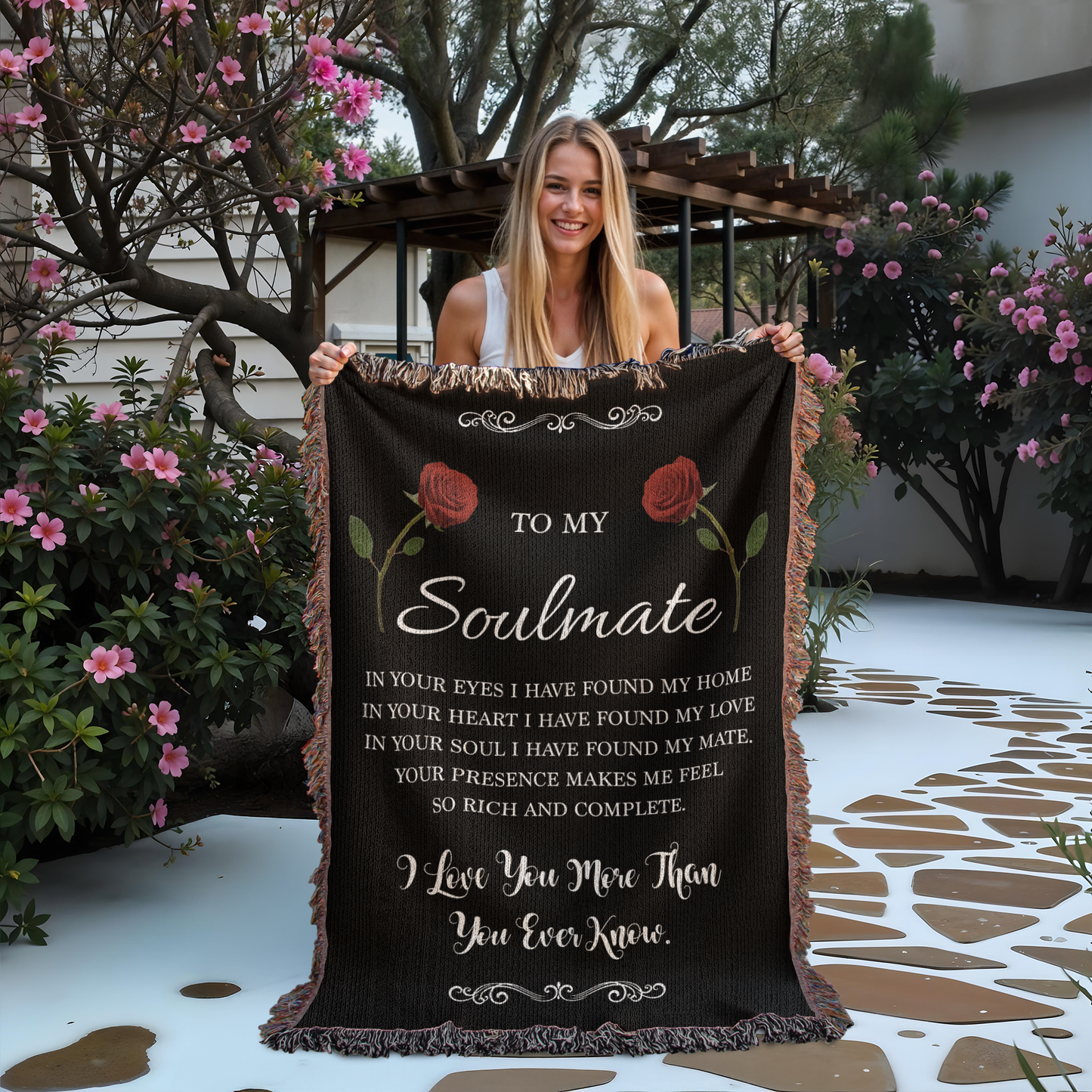 To My Soulmate - Heirloom Woven Blanket