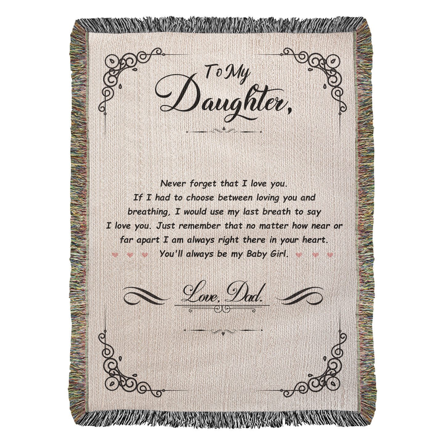 My Baby Girl - Heirloom Woven Blanket