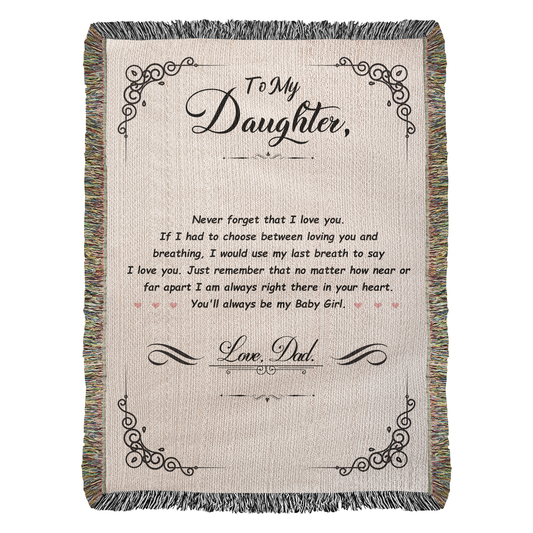 My Baby Girl - Heirloom Woven Blanket