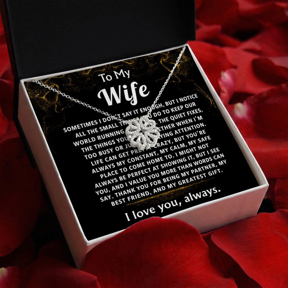 To My Wife, You are my constant, calm, safe place.