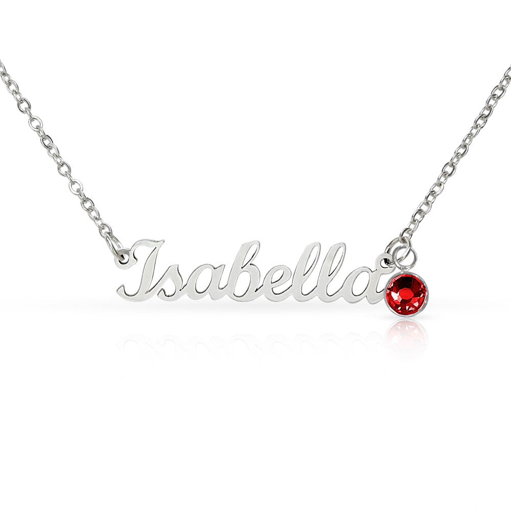 TO MY LOVING MOM CUSTOM NAME NECKLACE WITH BIRTHSTONE