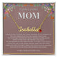 TO MY LOVING MOM CUSTOM NAME NECKLACE WITH BIRTHSTONE