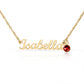 TO MY LOVING MOM CUSTOM NAME NECKLACE WITH BIRTHSTONE