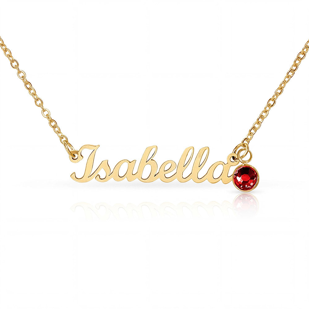 TO MY LOVING MOM CUSTOM NAME NECKLACE WITH BIRTHSTONE