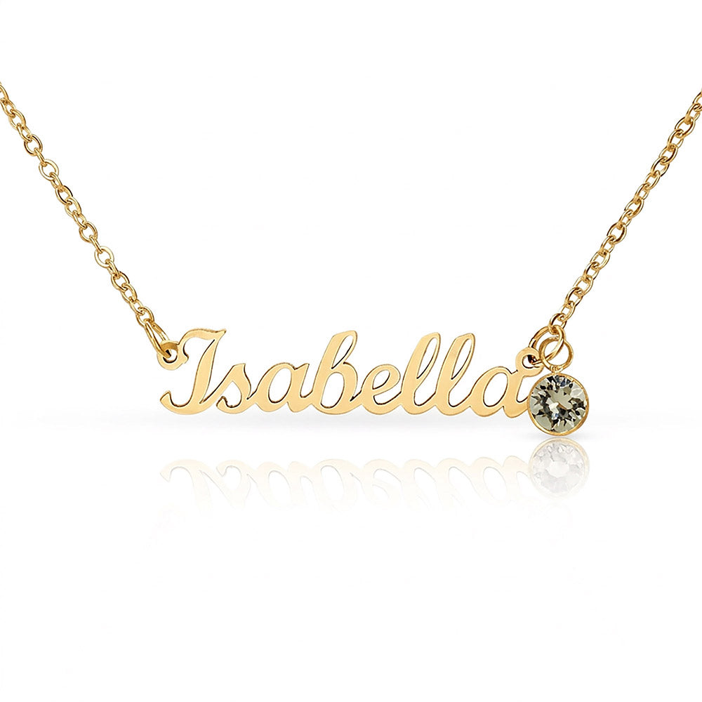 TO MY LOVING MOM CUSTOM NAME NECKLACE WITH BIRTHSTONE