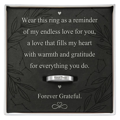 FOREVER GRATEFUL  ENGRAVED WOMEN'S RING