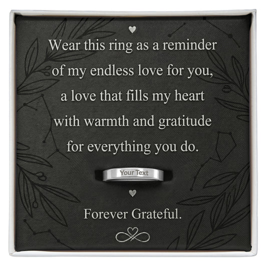 FOREVER GRATEFUL  ENGRAVED WOMEN'S RING